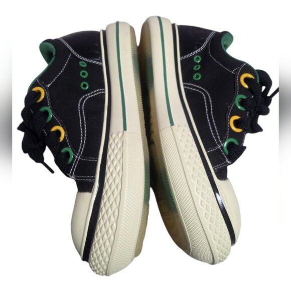 Old Order X AFGK Canvas Black and Cream Low-Top Sneakers - Picture 4 of 10